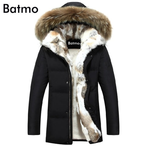2019 winter duck down jacket men coat parkas warm Liner Female Warm Clothes Rabbit fur collar High Quality,PLUS-SIZE S to 5XL