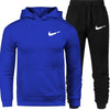 Men's Fashion Hoodies Set Suits Hit Color Mosaic Stars Sweater Sweatsuit Mens Track Suit Set Men Clothes 2019
