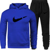 Men's Fashion Hoodies Set Suits Hit Color Mosaic Stars Sweater Sweatsuit Mens Track Suit Set Men Clothes 2019