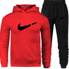 Men's Fashion Hoodies Set Suits Hit Color Mosaic Stars Sweater Sweatsuit Mens Track Suit Set Men Clothes 2019