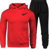 Men's Fashion Hoodies Set Suits Hit Color Mosaic Stars Sweater Sweatsuit Mens Track Suit Set Men Clothes 2019