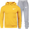 Men's Fashion Hoodies Set Suits Hit Color Mosaic Stars Sweater Sweatsuit Mens Track Suit Set Men Clothes 2019