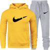 Men's Fashion Hoodies Set Suits Hit Color Mosaic Stars Sweater Sweatsuit Mens Track Suit Set Men Clothes 2019