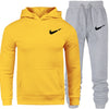 Men's Fashion Hoodies Set Suits Hit Color Mosaic Stars Sweater Sweatsuit Mens Track Suit Set Men Clothes 2019