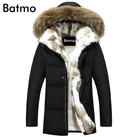 2019 winter duck down jacket men coat parkas warm Liner Female Warm Clothes Rabbit fur collar High Quality,PLUS-SIZE S to 5XL