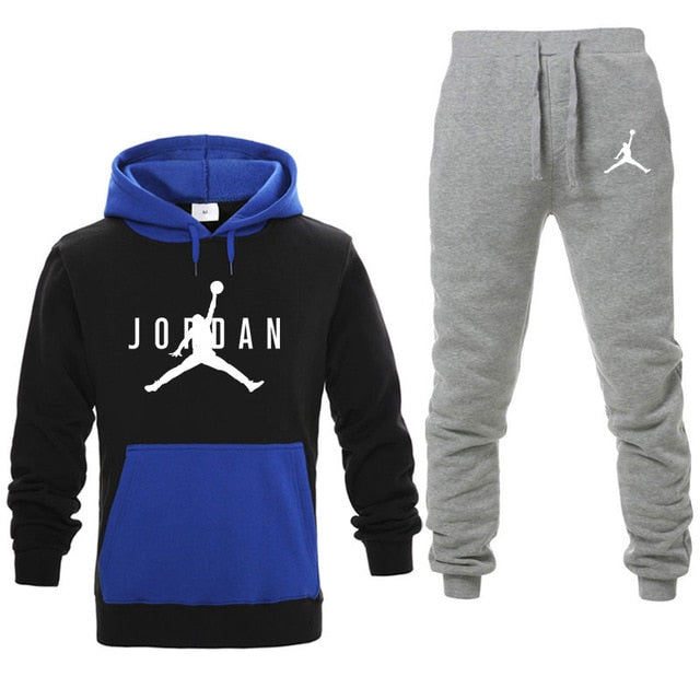 New Men Hoodies Suit Fleece Warm Jordan 23 Tracksuit Men