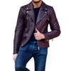 MoneRffi 2019 NEW Fashion Autumn Male Leather Jacket Plus Size 3XL Black Brown Mens Stand Collar  Coats Leather Biker Jackets