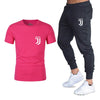 Men Fashion Two Pieces Sets T Shirts+pants Suit Men Summer Tops Tees Fashion Brand Print Tshirt High Quality Sportswears 2 Sets